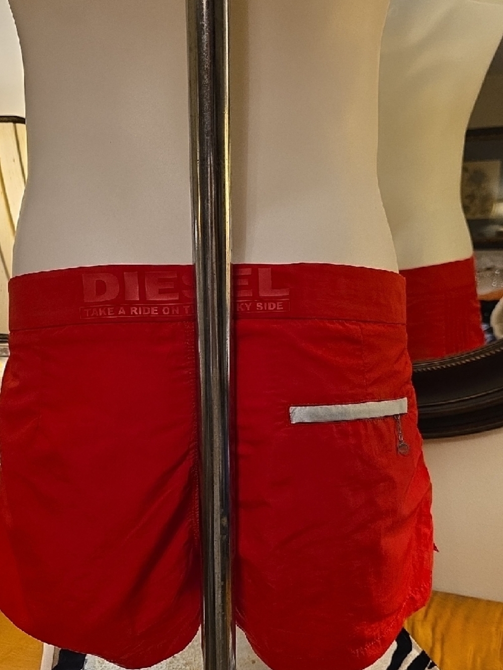 Diesel Red Men's Swim Trunks - Picture 5 of 12